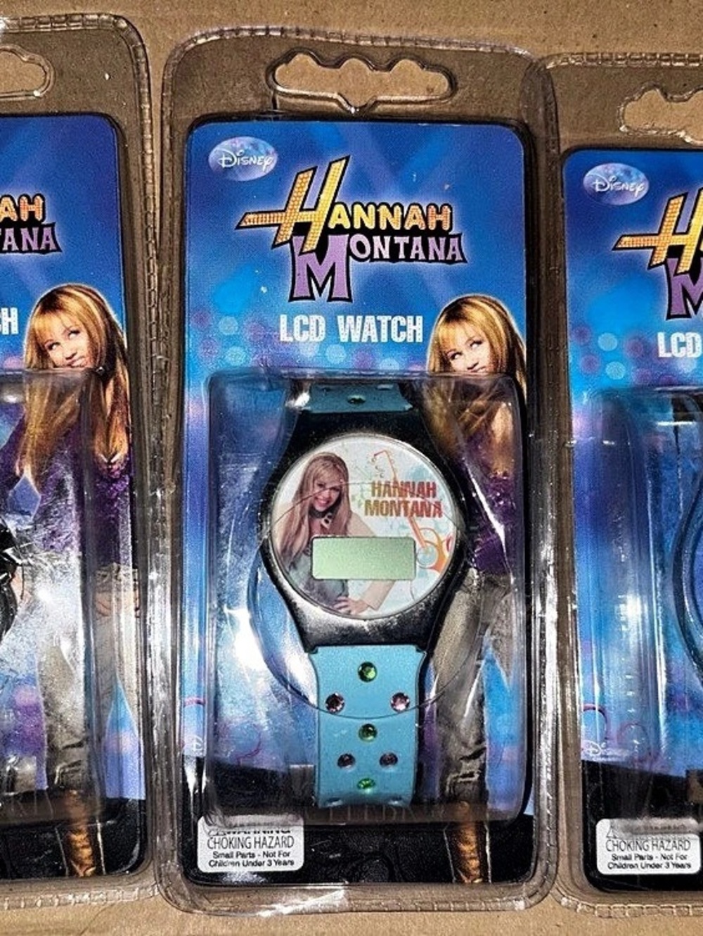 Disney Hannah Montana LCD Watch 3-Piece LCD Watch Set Blue & Pink NWT